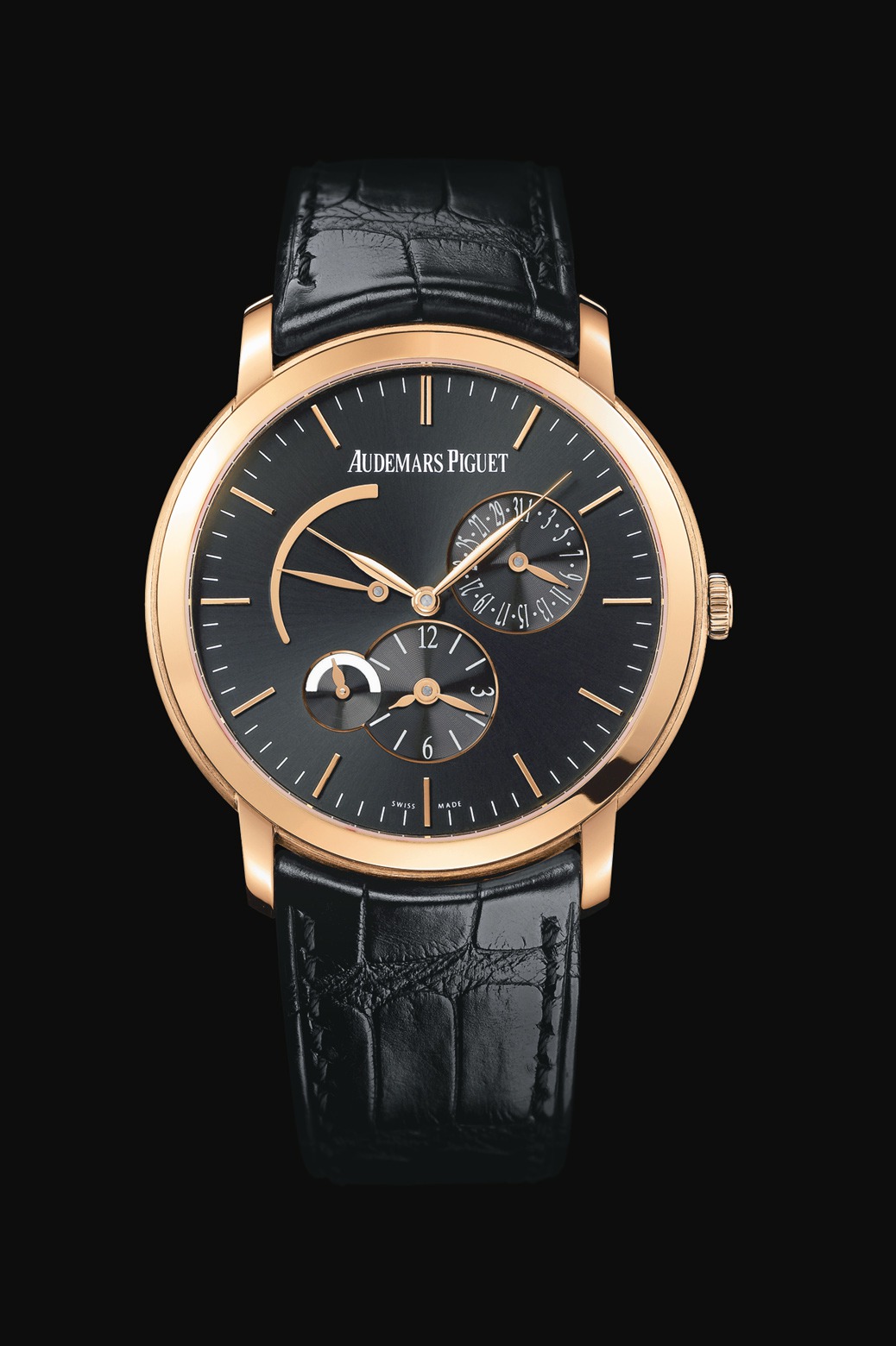 Audemars Piguet Jules Audemars Dual Time Pink Gold watch REF: 26380OR.OO.D002CR.01 - Click Image to Close